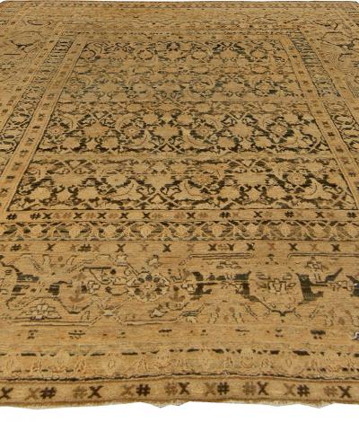 Fine Antique Persian Meshad Handmade Wool Rug Size Adjusted 
