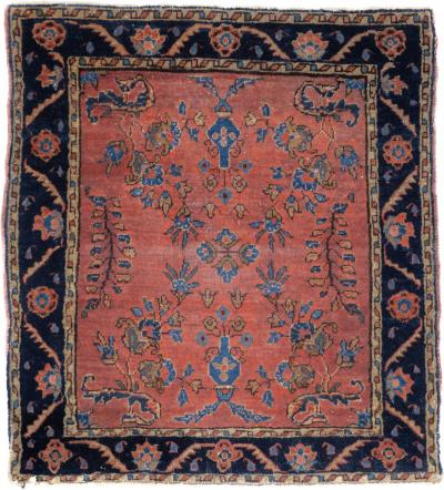 Fine Antique Persian Mohajeran Sarouk Rug 21 x 24