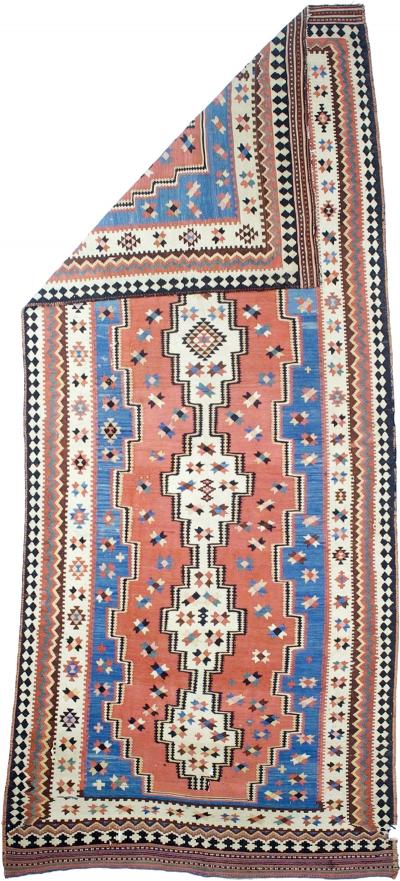 Fine Antique Persian Qashqai Tribal Kilim Rug 56 x 130 