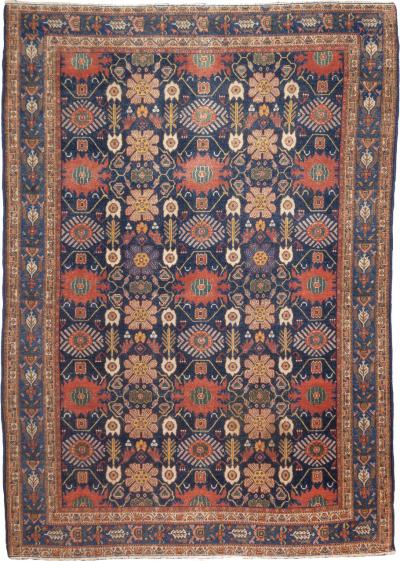 Fine Antique Persian Senneh Wool Rug 4 6 x 6 5 