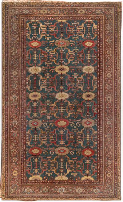 Fine Antique Persian Sultanabad Red Blue Yellow Rug