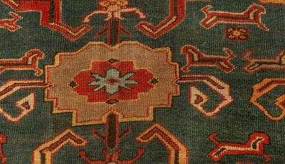 Fine Antique Persian Sultanabad Red Blue Yellow Rug