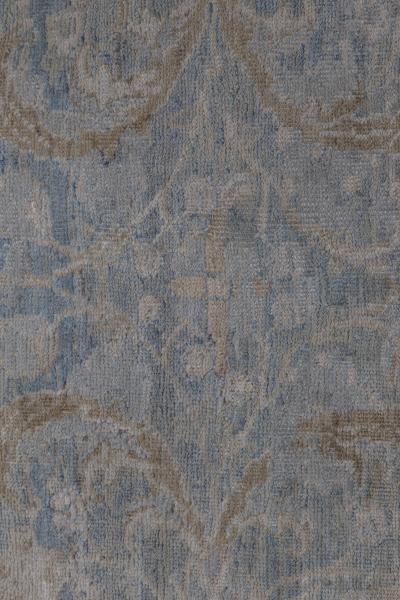 Fine Antique Persian Tabriz Blue Beige Handmade Wool Rug
