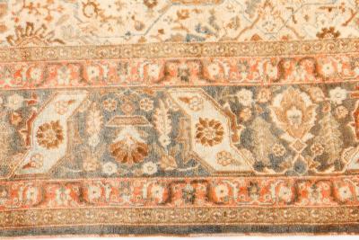 Fine Antique Persian Tabriz Botanic Design Handmade Wool Rug