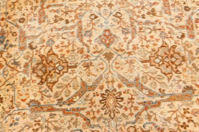 Fine Antique Persian Tabriz Botanic Design Handmade Wool Rug