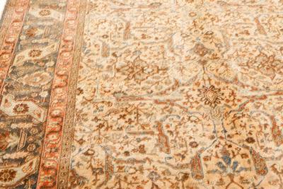 Fine Antique Persian Tabriz Botanic Design Handmade Wool Rug