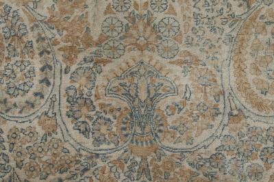 Fine Antique Persian Tabriz Botanic Handmade Wool Rug