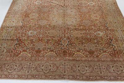 Fine Antique Persian Tabriz Hand Knotted Wool Rug