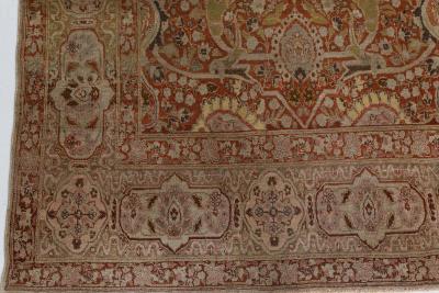 Fine Antique Persian Tabriz Hand Knotted Wool Rug