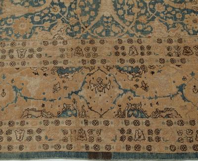 Fine Antique Persian Tabriz Handmade Wool Carpet