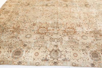 Fine Antique Persian Tabriz Handmade Wool Carpet