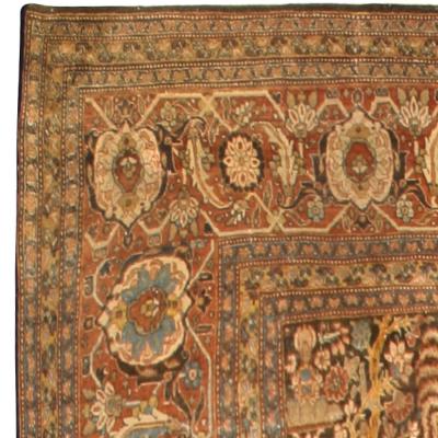 Fine Antique Persian Tabriz Handmade Wool Rug