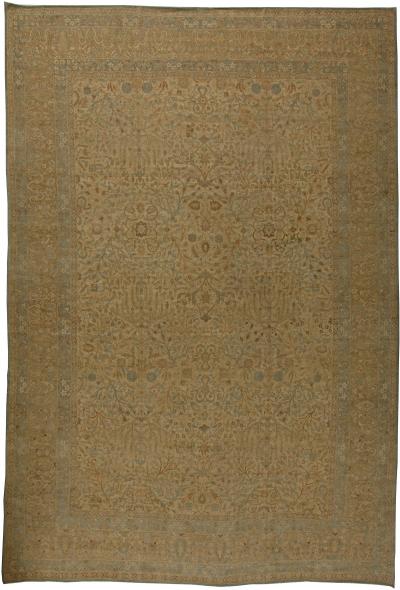 Fine Antique Persian Tabriz Handmade Wool Rug