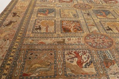 Fine Antique Persian Tabriz Handmade Wool Rug