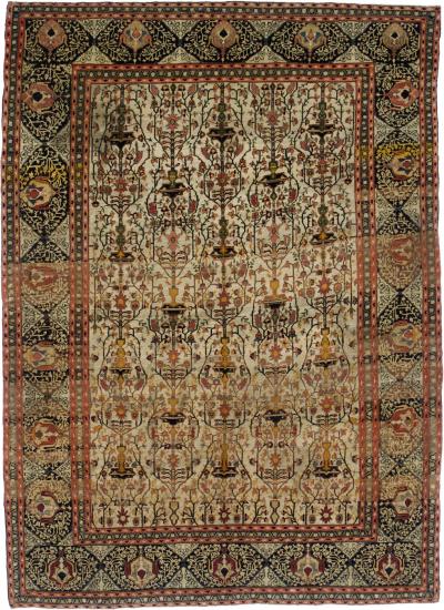 Fine Antique Persian Tabriz Rug 5 9 x 8 0 