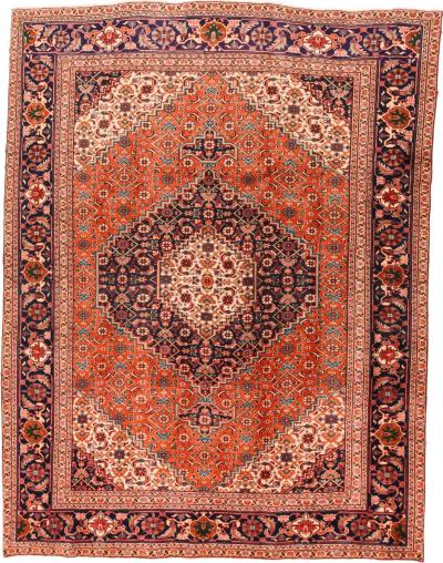 Fine Antique Persian Tabriz Rug 7 4 x 9 7 