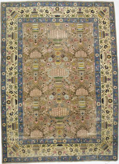 Fine Antique Persian Tabriz Vase Design Rug 83 x 11 x 5 