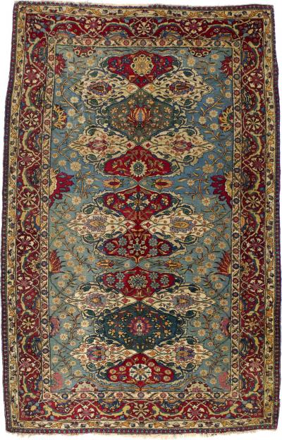 Fine Antique Persian Tehran Rug 4 9 x 7 6 