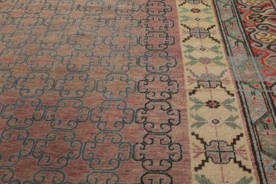 Fine Antique Samarkand Khotan Handmade Wool Rug