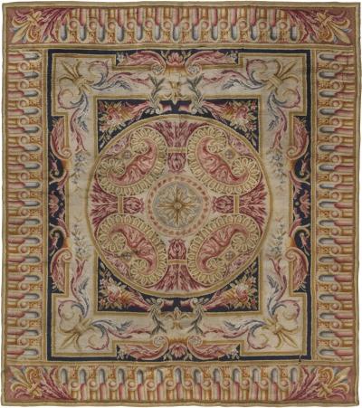 Fine Antique Savonnerie Hand Knotted Wool Carpet