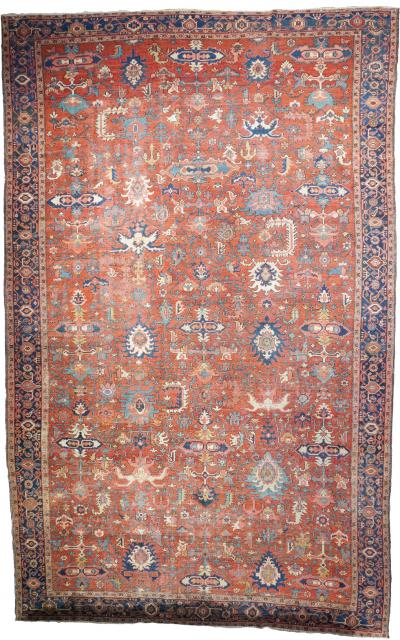 Fine Antique Serapi Rug 11 5 x 17 10 