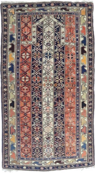 Fine Antique Shirvan Prayer Rug 3 3 x 5 10 