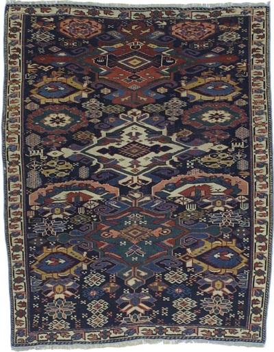 Fine Antique Shirvan Wool Rug 36 x 43 