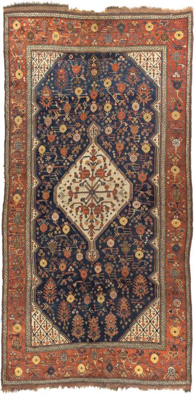 Fine Antique Tribal Khamseh Rug 5 5 x 10 4 