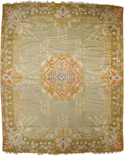 Fine Antique Turkish Oushak Rug 12 3 x 15 2 