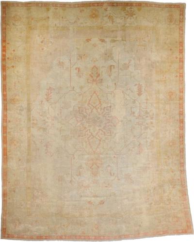 Fine Antique Turkish Oushak Rug 13 0 x 16 10 