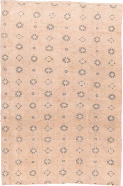 Fine Antique Turkish Oushak Wool Rug 5 11 x 8 11 