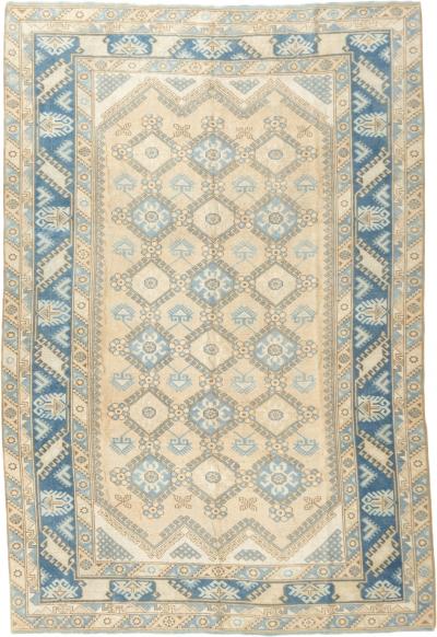 Fine Antique Turkish Oushak Wool Rug 6 6 x 9 7 