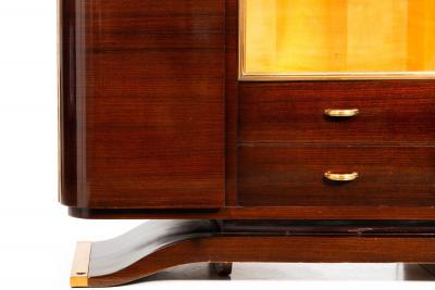 Fine Art Deco Macassar Ebony Vitrine Display Cabinet by Gouff ca 1930