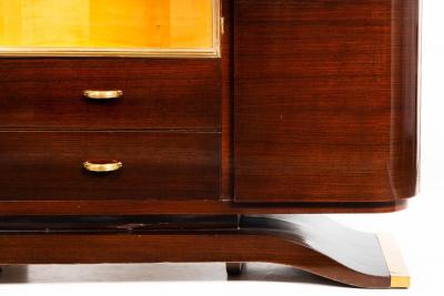Fine Art Deco Macassar Ebony Vitrine Display Cabinet by Gouff ca 1930