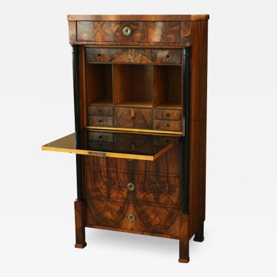 Fine Biedermeier Walnut Secretaire Vienna c 1825