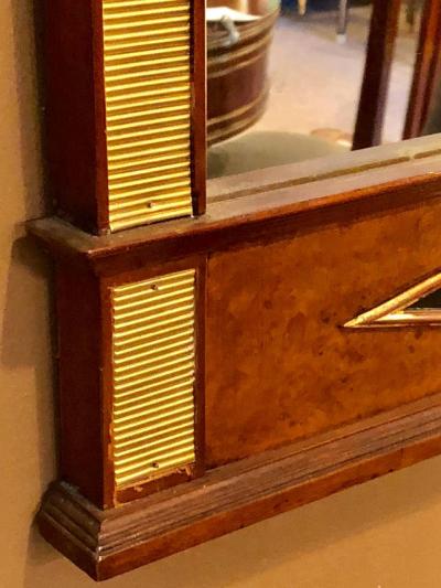 Fine Bronze Mounted Mahogany Ebonized Russian Neoclassical Wall Mirror