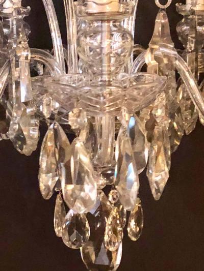 Fine Cut Crystal Georgian Chandelier with Large Pendants