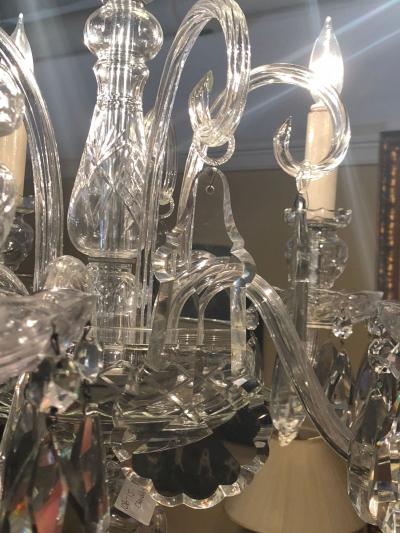 Fine Cut Crystal Georgian Chandelier with Large Pendants