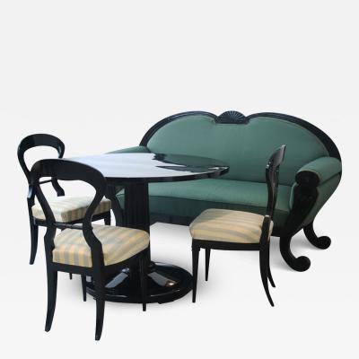 Fine Ebonized Biedermeier Set Vienna c 1825 