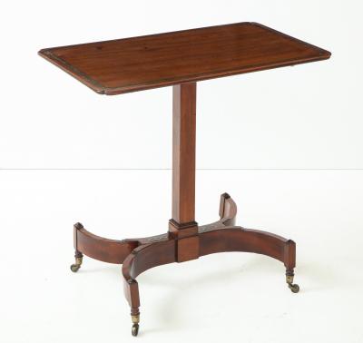 Fine English Regency mahogany brass side table with ebony and brass inlays
