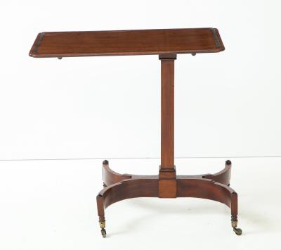 Fine English Regency mahogany brass side table with ebony and brass inlays
