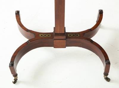 Fine English Regency mahogany brass side table with ebony and brass inlays
