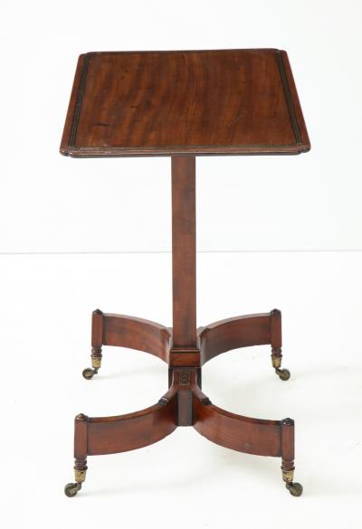 Fine English Regency mahogany brass side table with ebony and brass inlays