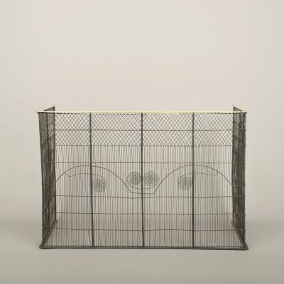 Fine Federal Wire Folding Fire Screen