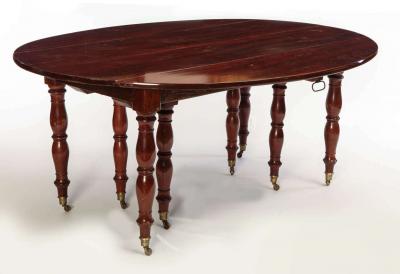 Fine French 18th Century Mahogany Extending Drop Leaf Dining Table