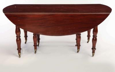 Fine French 18th Century Mahogany Extending Drop Leaf Dining Table