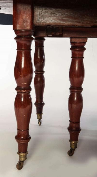 Fine French 18th Century Mahogany Extending Drop Leaf Dining Table