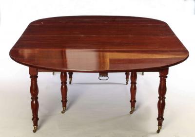 Fine French 18th Century Mahogany Extending Drop Leaf Dining Table