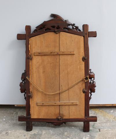 Fine French 1900s Hand Carved Frame with an Original Print