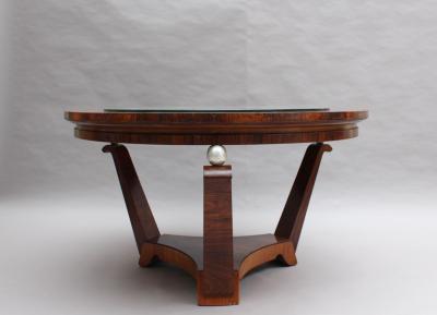 Fine French 1930s Palisander Gueridon with a Mirror Top